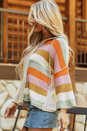 Soft acrylic knit oversized hooded sweater