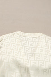 Oatmeal blouse styled for dressed-up daily wear