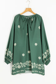 Floral shift mini dress featuring handy pockets
