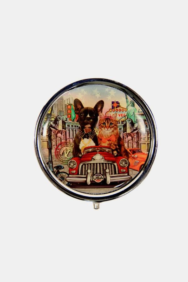 Nicole Lee USA Metallic Circular Small Pill Case