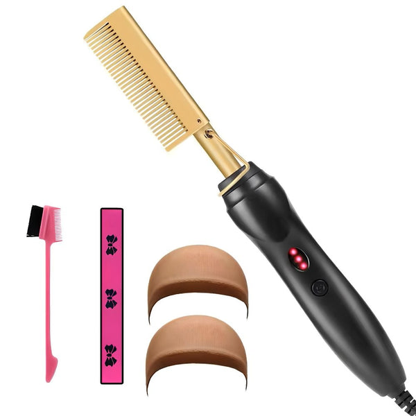 Hot Comb Edge Control Hair Straightener Comb Set