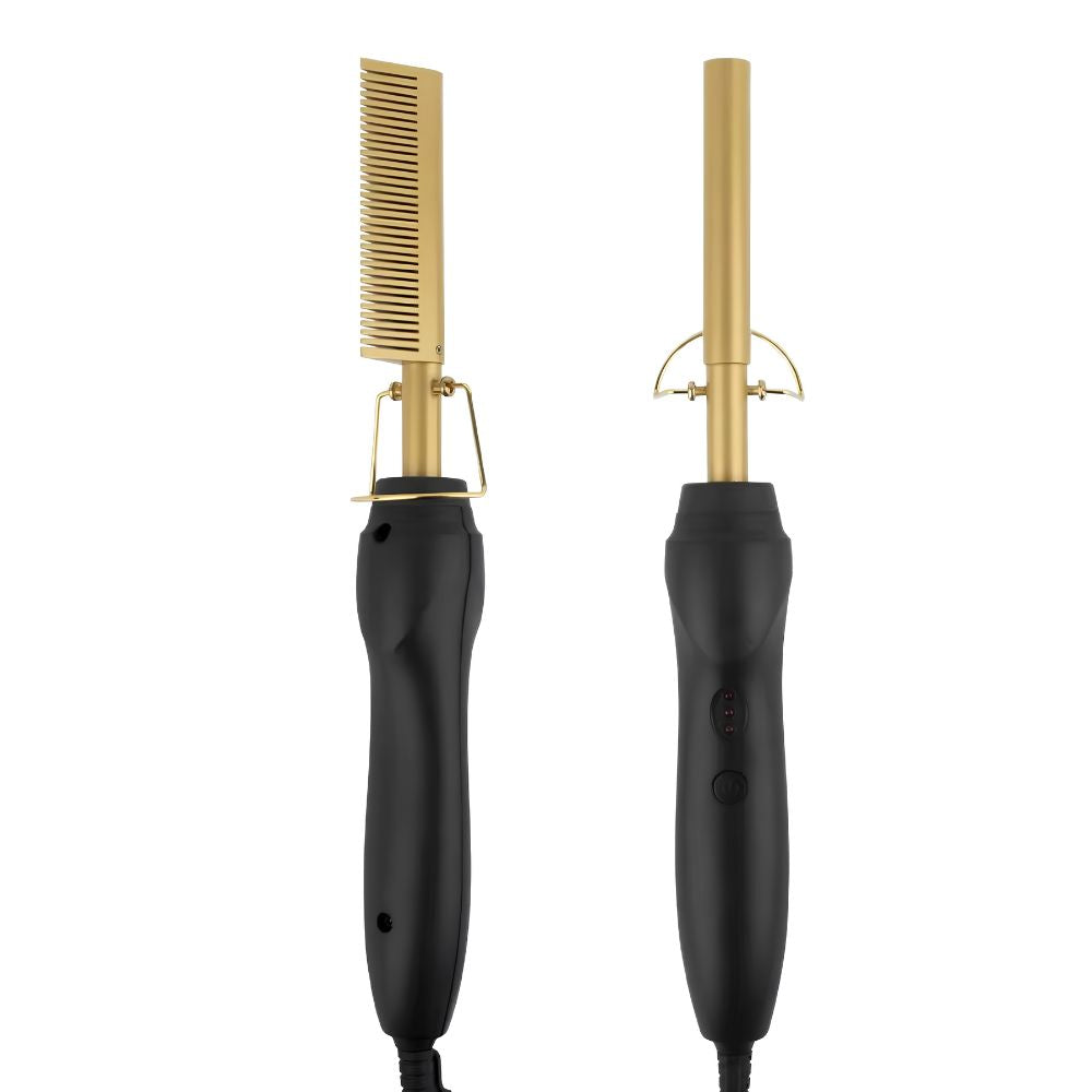 Hot Comb Electric Hair Straightener Adjustable Heat
