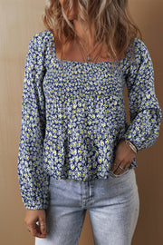 Loose fit boho blouse in light 100% viscose fabric