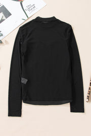 Sparkling sequin sheer mesh blouse perfect for cocktail events