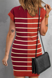 Relaxed H-line sweater dress in stretchy viscose knit