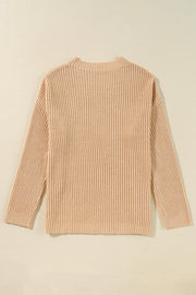 Cotton-acrylic blend sweater with soft high-stretch feel