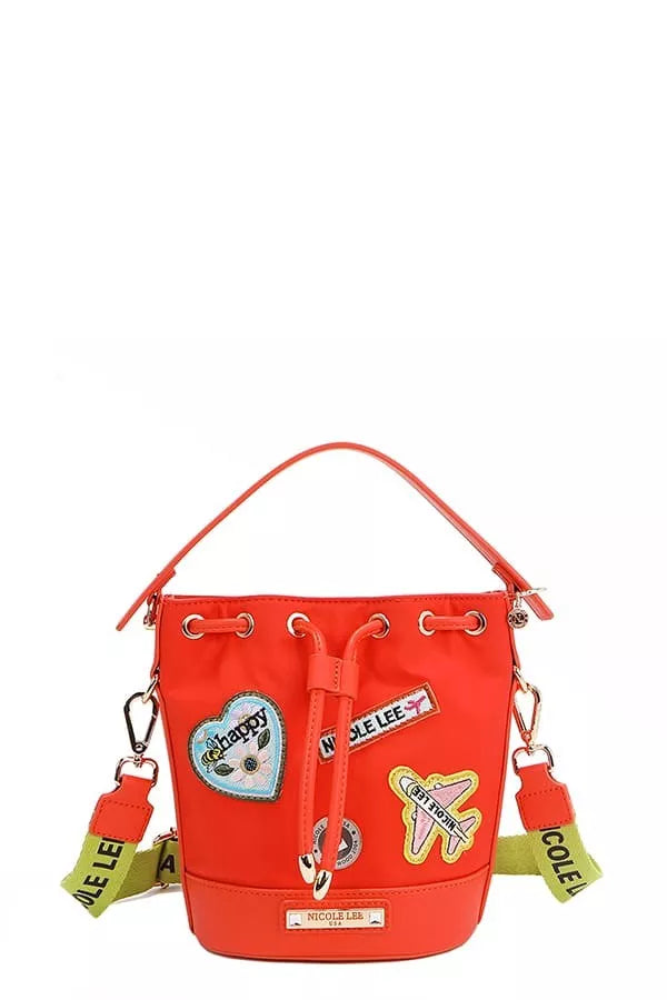 Nicole Lee USA Color Patch Bucket Crossbody Bag