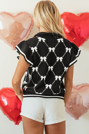 Quarter-zip collar sweater tee shown worn open for a relaxed dressed-up look