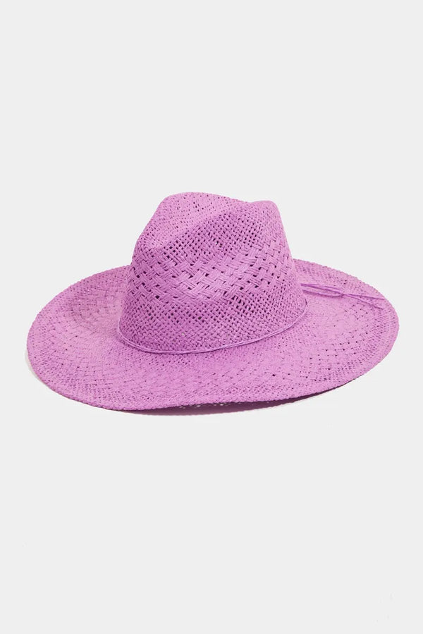 Fame Straw Braided Sun Hat — Wide-Brim Summer Hat