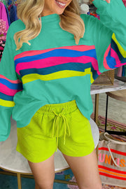 Casual white long sleeve top with medium-stretch polyester cotton blend