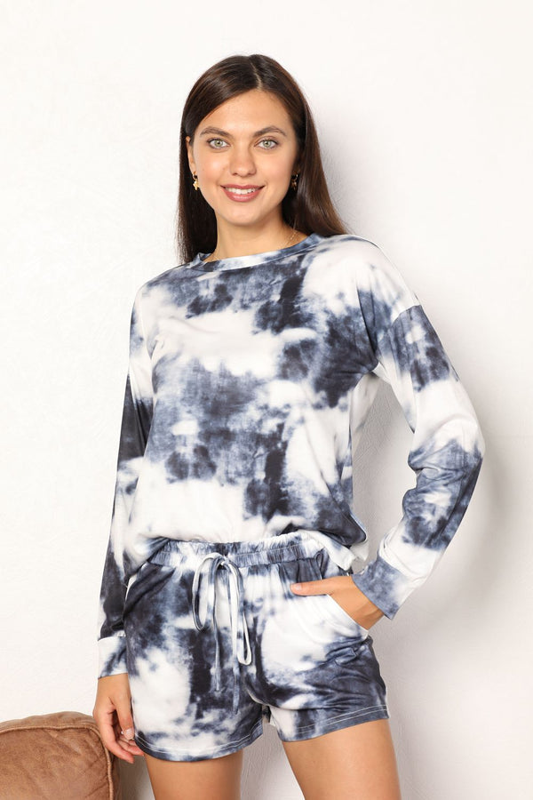 Long Sleeve Short Set & Shorts Tie-Dye Lounge Set