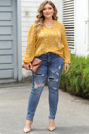 Floral print blouse styled for everyday casual wear