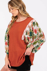 Desert Gold Puff Sleeve Blouse with bracelet-length statement sleeves