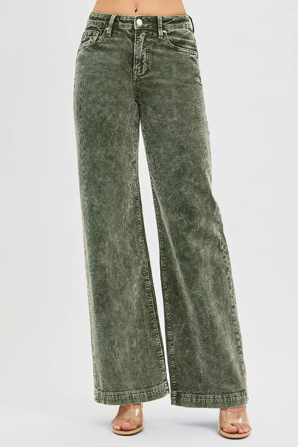 Wide Leg Jeans High Waisted Corduroy - RISEN (Sizes 0-3XL)