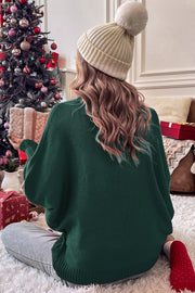 Merry embroidered turtleneck sweater in tunic length with long sleeves