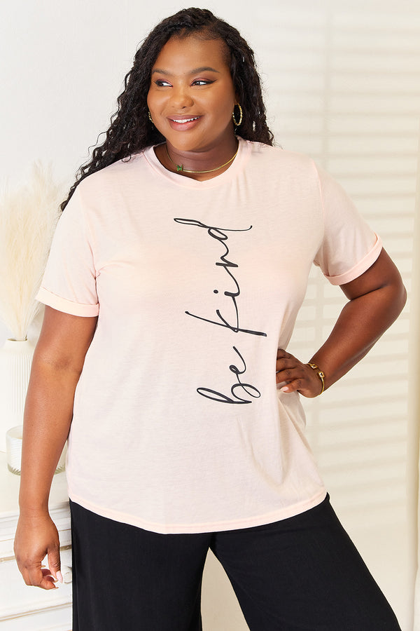 BE KIND Graphic Tee — Simply Love Round Neck T-Shirt