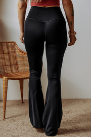 High-rise V-shape waistband flared leggings for a flattering hold