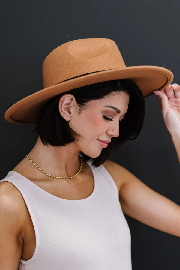 Fame You Got It Fedora Hat — Dark Tan Womens Fedora