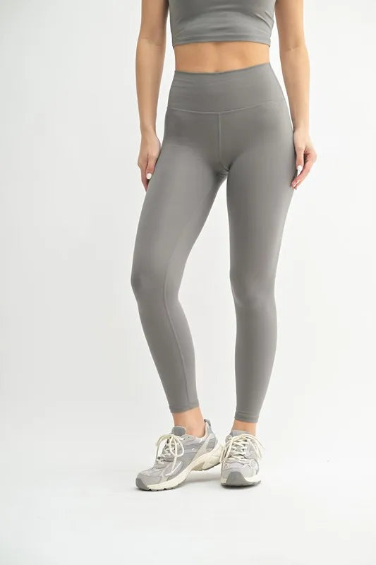 High-Waisted Leggings — MONO B Venice Cloud Light Contour