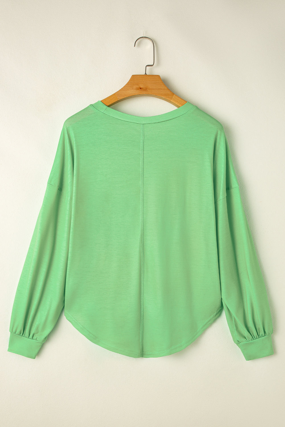 Light Blue Colorblock Striped Drop Shoulder Loose Top