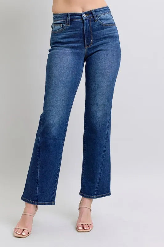 Judy Blue Jeans — Side Seam Detail Straight Leg with Pockets