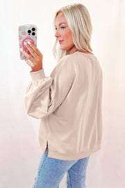 Cozy oversized pink sweatshirt with medium-stretch fabric and bow embroidery