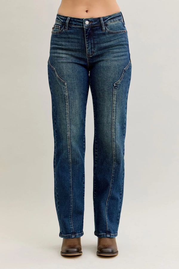 Judy Blue Jeans — High Waisted Straight Leg in Vintage Blue (Plus Size)