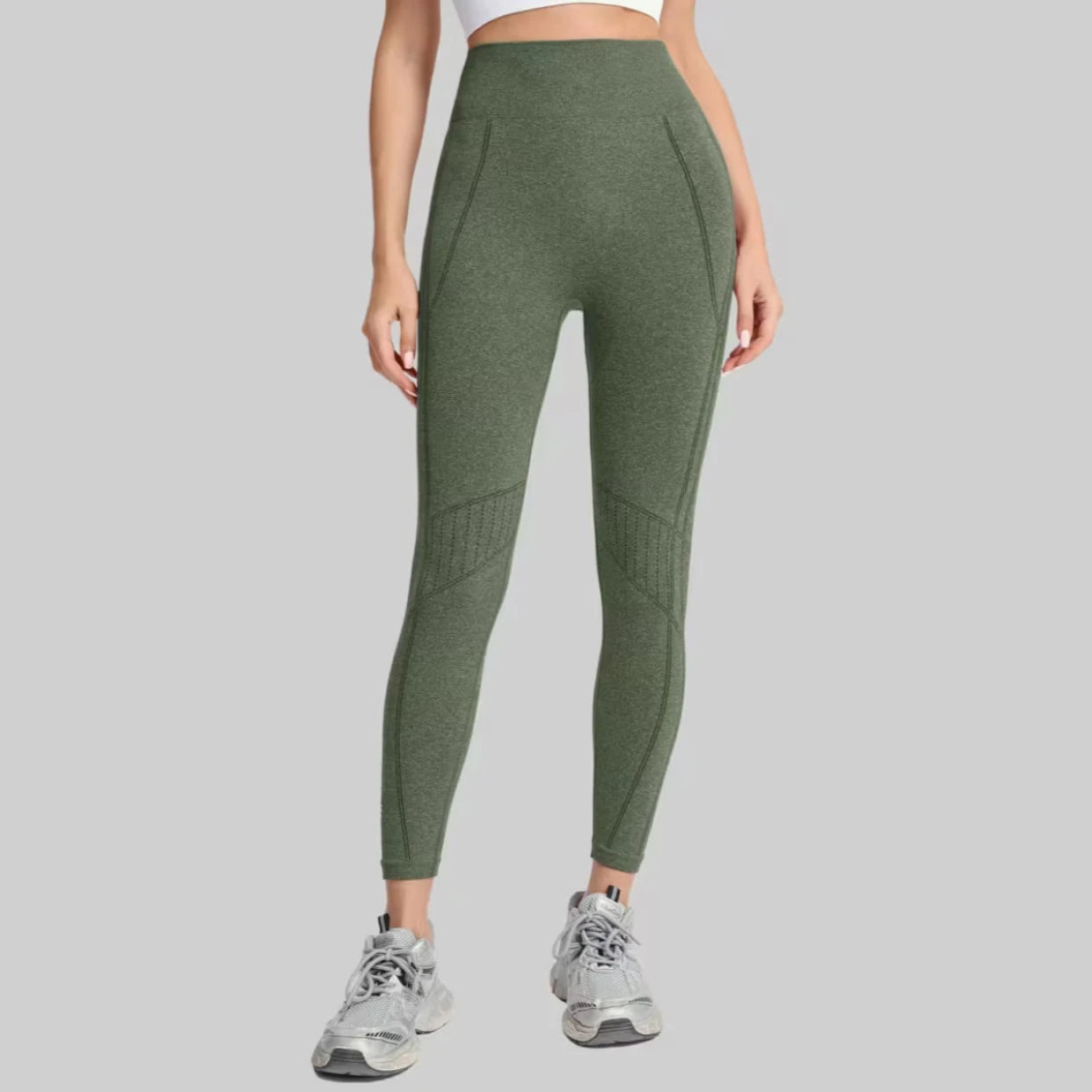Women's Seamless Elastic High-Waisted Shaping Sports Leggings Moisture-Wicking Butt-Lifting Pants for Running Yoga Fitness