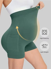Maanga maternity activewear shorts with side pocket