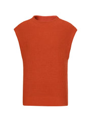 Midweight anti-pilling knit vest in a solid color