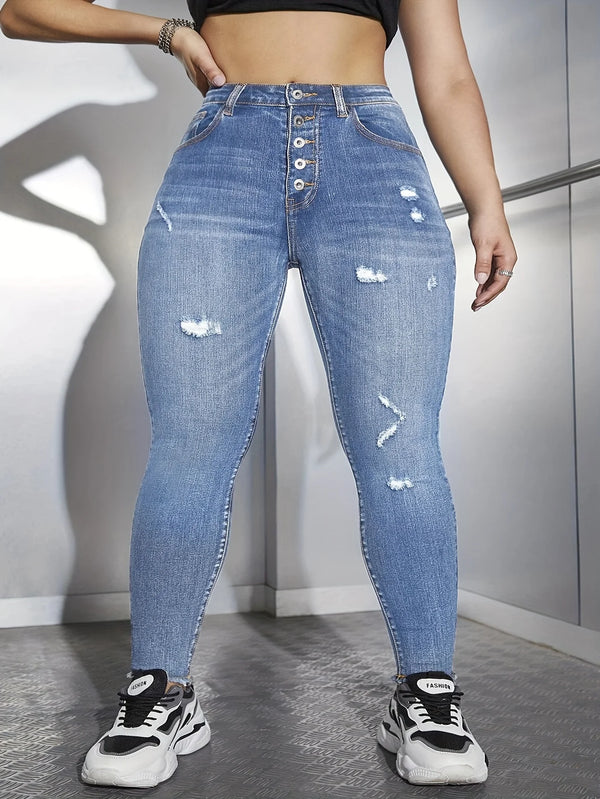 Plus Size High-Waist Skinny Jeans