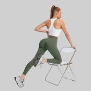 Ankle-length seamless leggings with lifting fit