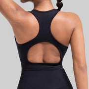 High-support sports bra in soft spandex and nylon blend