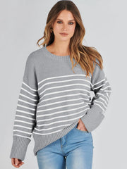 Maanga pullover with full-length sleeves and classic crew neck