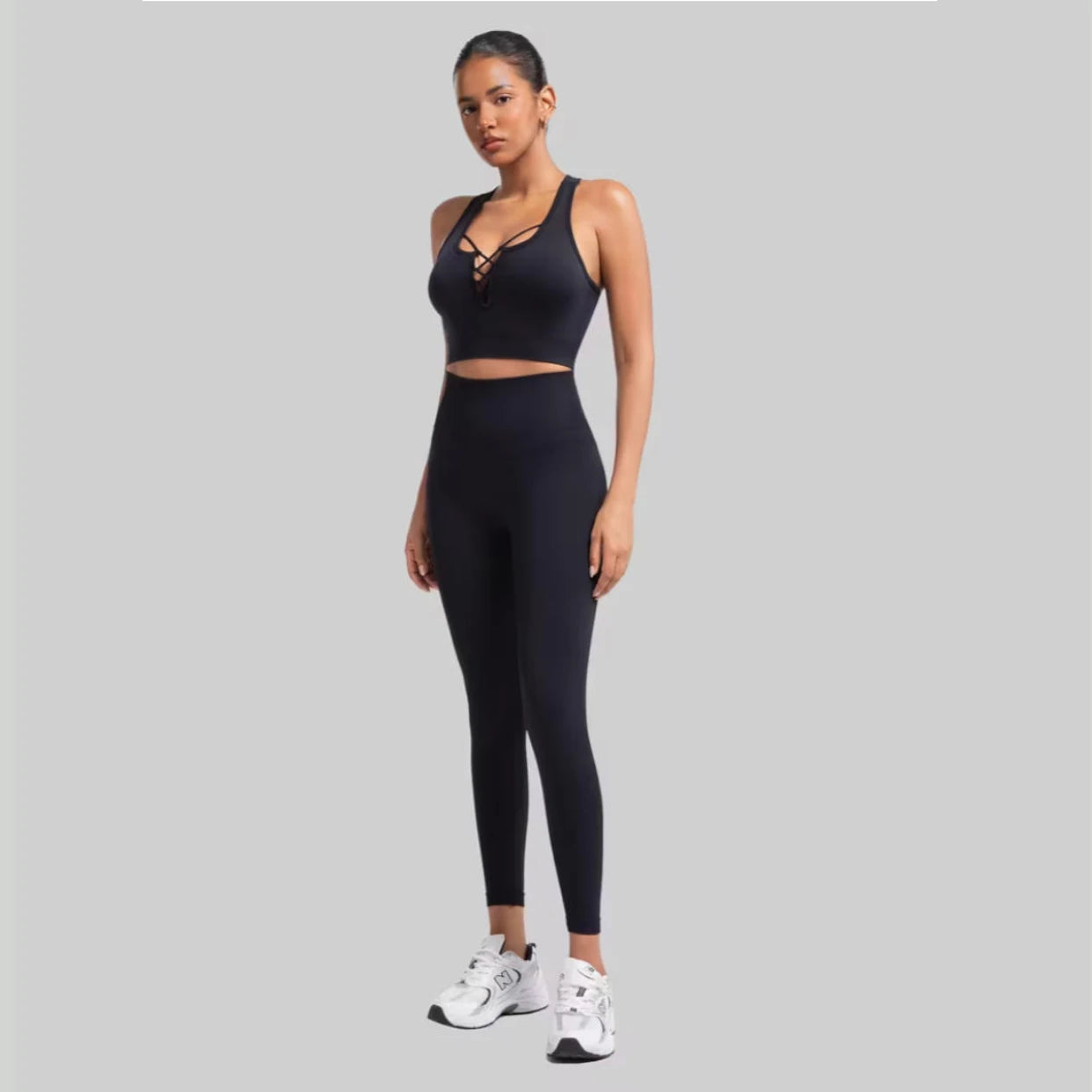 Women's Backless Strappy Sports Bra Anti-exposure  Shockproof Yoga Bra Soft Breathable Fitness  Running Pilates Bra