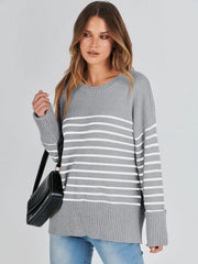 Loose-fit Maanga fleece sweater in soft polyester cotton blend