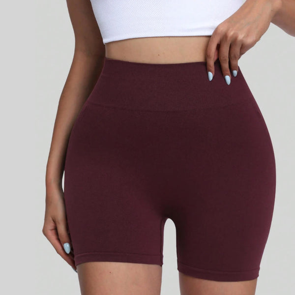 Running Shorts for Women — Seamless High-Waisted Scrunch Butt Yoga Shorts