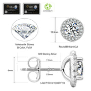 Maanga moissanite jewelry set with VVS1 clarity flower-inspired pendant