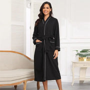 Lightweight breathable waffle robe with relaxed wrap fit for girls
