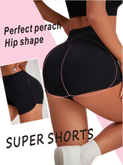 Seamless yoga shorts with elastic no-slip high waistband