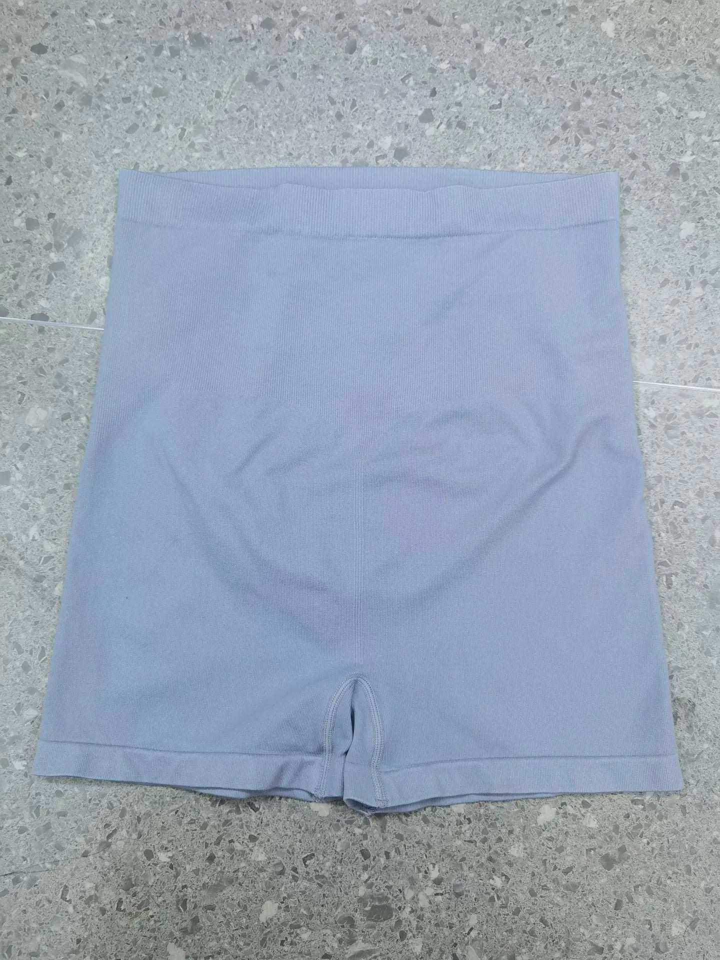 Maternity Seamless High Waist Belly Support Sports Yoga Shorts High Elastic Lightweight Solid Color Three-Quarter Pants