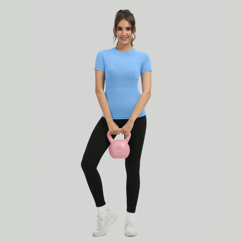 Workout Shirts for Women, Workout Tops for Women, Yoga Short Sleeve Shirts Soft Seamless Gym Shirts