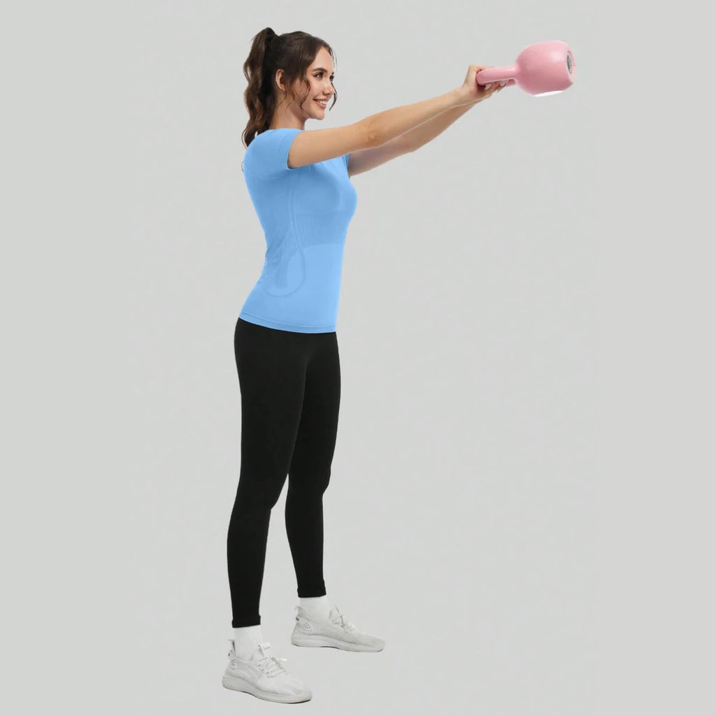 Workout Shirts for Women, Workout Tops for Women, Yoga Short Sleeve Shirts Soft Seamless Gym Shirts