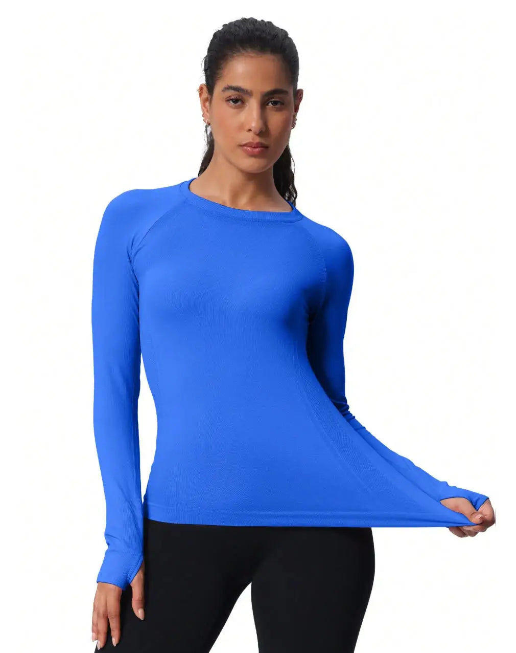 Women's Seamless Long Sleeve Workout Top — Quick-Dry Yoga & Gym Shirt