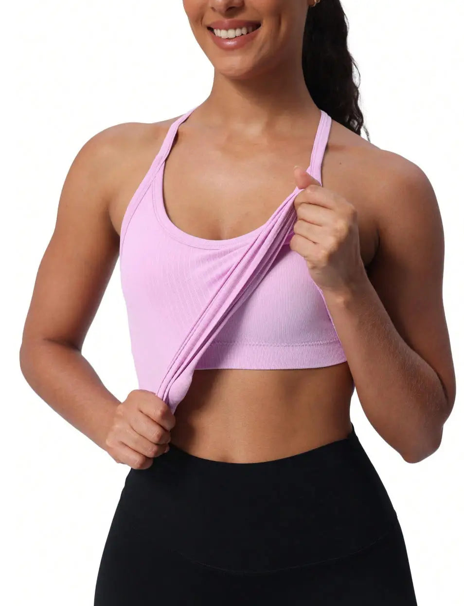 Seamless Workout Tank Tops for Women with Built-In Bra