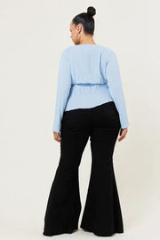 Maanga wide-leg flared denim jeans with comfortable stretch