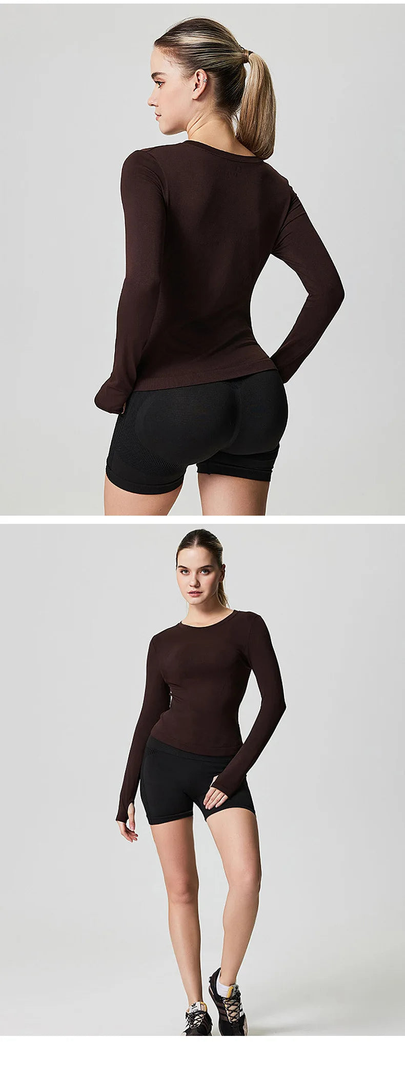 Women's Long Sleeve Workout Tops for Women Yoga Sports Athletic Gym Tops Yoga Daily Gym