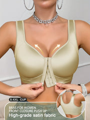 Wire-free athletic bra in stretchy spandex and nylon knit
