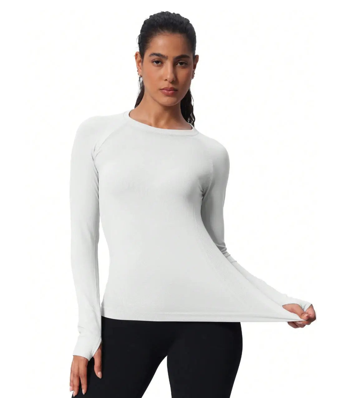 Women's Seamless Long Sleeve Workout Top — Quick-Dry Yoga & Gym Shirt