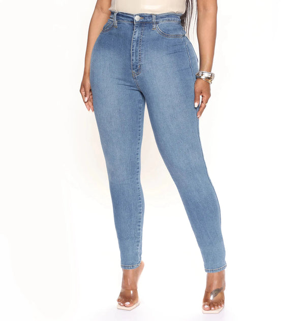 Vintage High-Waist Skinny Jeans